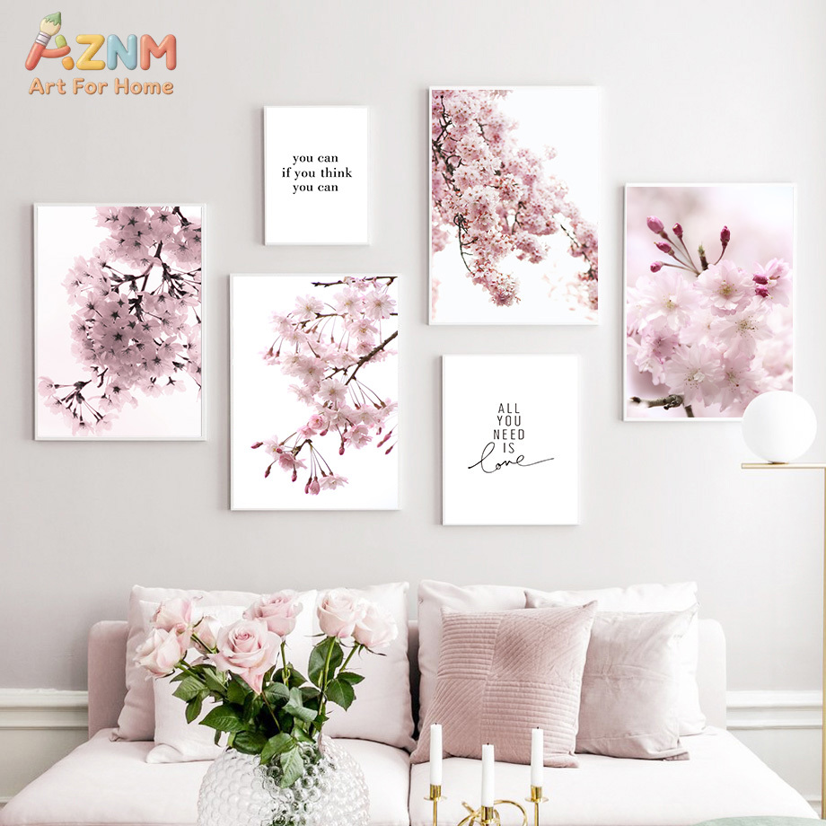 AZNM Pink Cherry Blossom Canva - đánh giá và giá Photography Quotes Inspirational