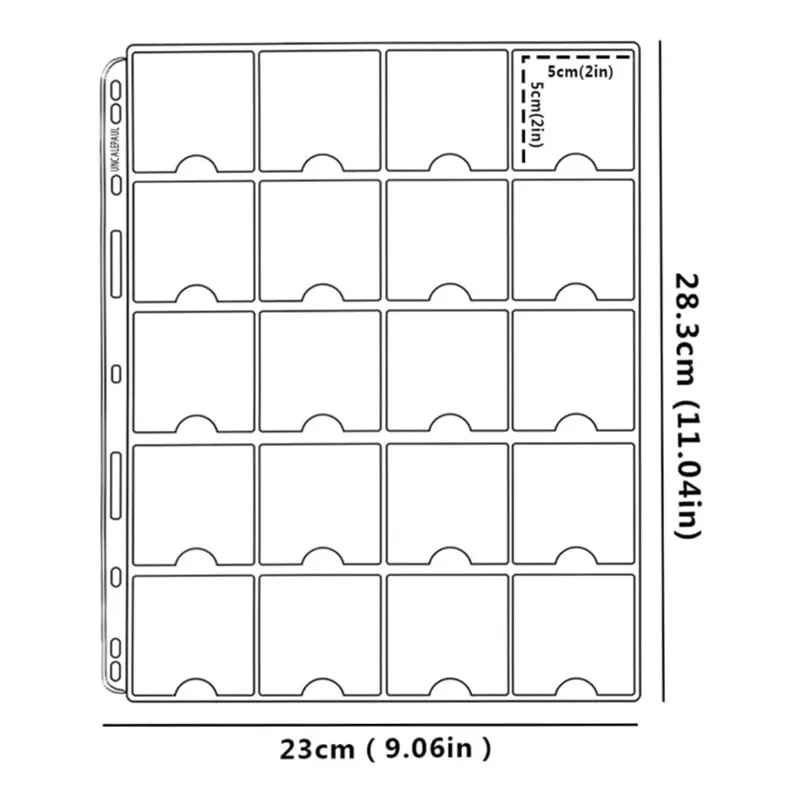 5Pcs Coin Pocket Pages for 2