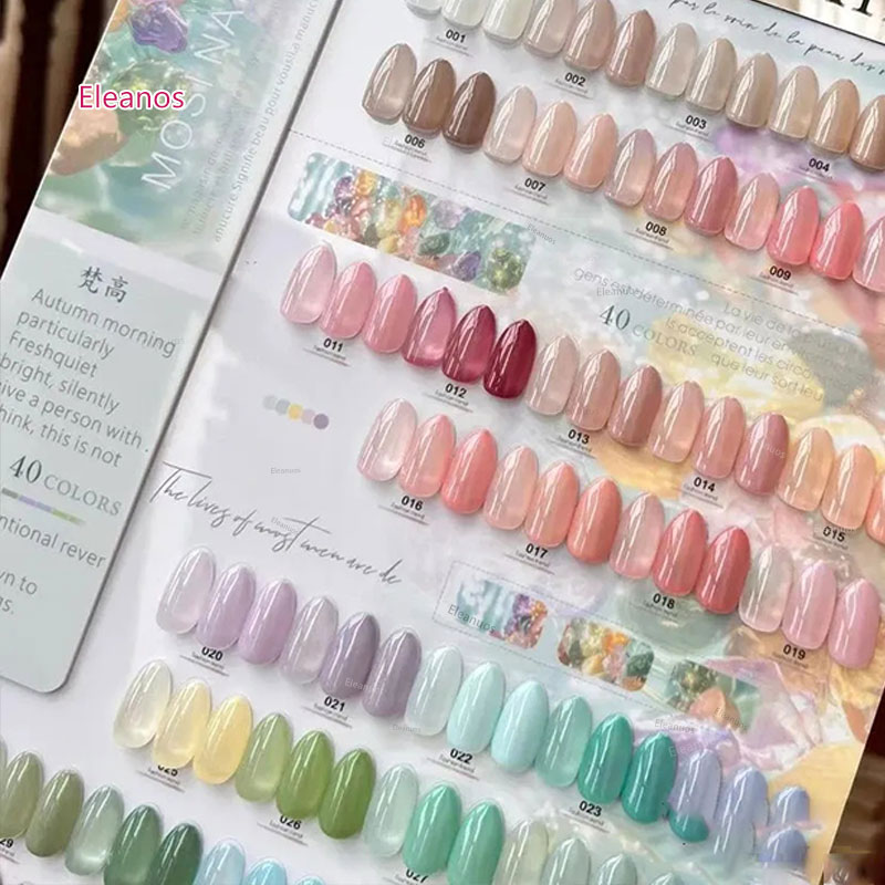 Eleanos 40 Colors 15ml Jelly G - đánh giá và giá Color Checker Card
