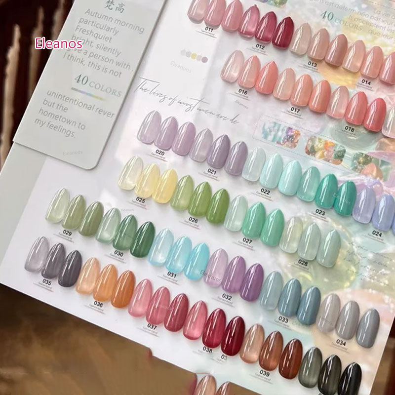 Eleanos 40 Colors 15ml Jelly G - đánh giá và giá Color Checker Card