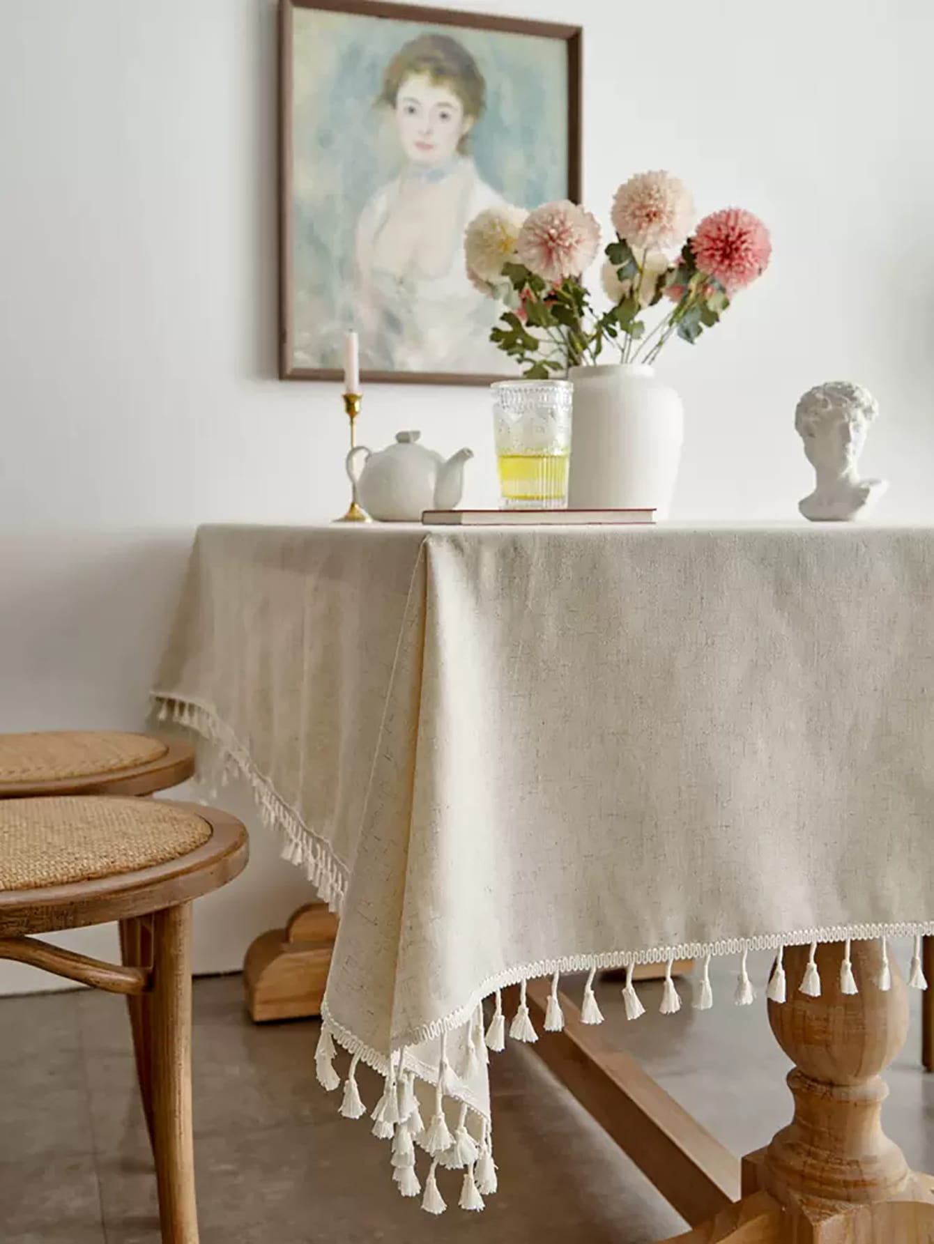 A Solid Color Linen Edge Table - đánh giá và giá Photography Coffee
