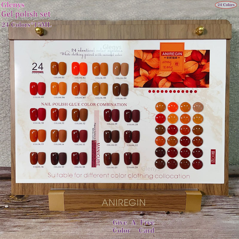 Vintage Brown 24 Color Nail Po - đánh giá và giá Color Checker Card
