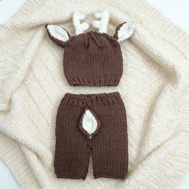 Handmade Knit Hat Pants Newbor - đánh giá và giá Photography Coffee